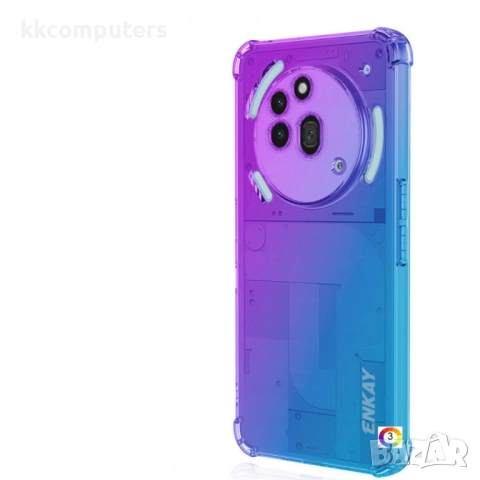 Nothing Phone (3a) Pro Удароустойчив ENKAY2 Силиконов Калъф и Протектор