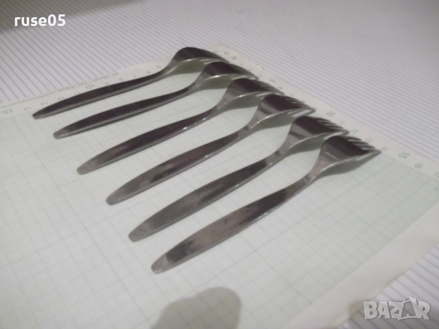 Лот от 6 бр. вилици от "☭ В.Търново" от соца нови, снимка 8 - Прибори за хранене, готвене и сервиране - 52515115