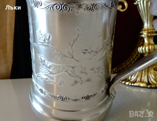 Калаена халба 1 кг.,лов на Глиган с кучета. , снимка 7 - Антикварни и старинни предмети - 54271584