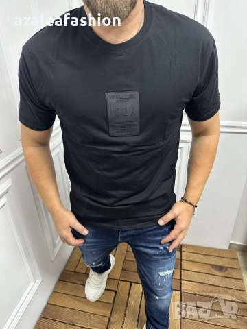 Черна тениска с надпис