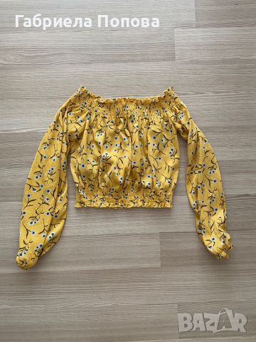 Лятна блузка с паднали ръкави- H&M, снимка 2 - Блузи с дълъг ръкав и пуловери - 46147198