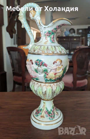 Пищна кана/ваза Каподимонте, снимка 4 - Вази - 50999905