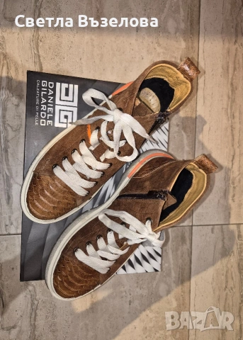 Кожени кецове Daniele Gilardo, снимка 2 - Кецове - 53786477