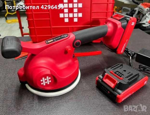 Виброчук / Вендуза за голямоформатни плочки, SHIJING 9392, 2x2Ah, 166 мм, снимка 2 - Други инструменти - 52397596