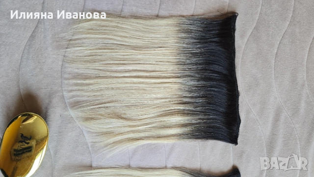 2 бр  Омбре двойни треси ест.коса , снимка 7 - Аксесоари за коса - 53783712