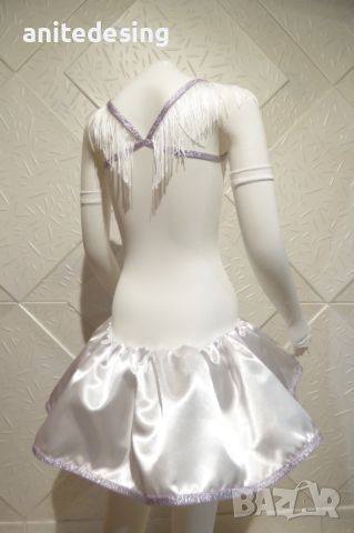 Бяла детска рокля за спортни танци, снимка 6 - Детски рокли и поли - 45197660