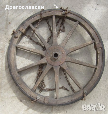 старо Колело от каруца и колело за полилей със синджири, снимка 15 - Други - 30192000
