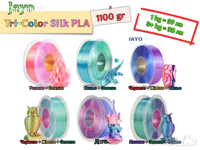 Filament филамент Нишка за 3D принтер Printer PLA PETG ABS NYLON TPU, снимка 7 - Други - 52318750