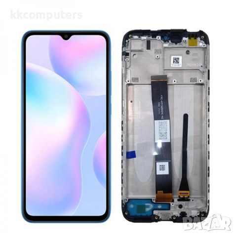 LCD Дисплей за Xiaomi Redmi 9A / 9C / 9AT / 9C NFC (2020) 10A (2022) / Тъч скрийн / Рамка / Черен / , снимка 1 - Резервни части за телефони - 46440381