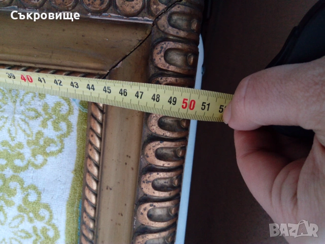 Стара рамка за картина 64 см х 50 см с окачка, снимка 7 - Антикварни и старинни предмети - 53701207