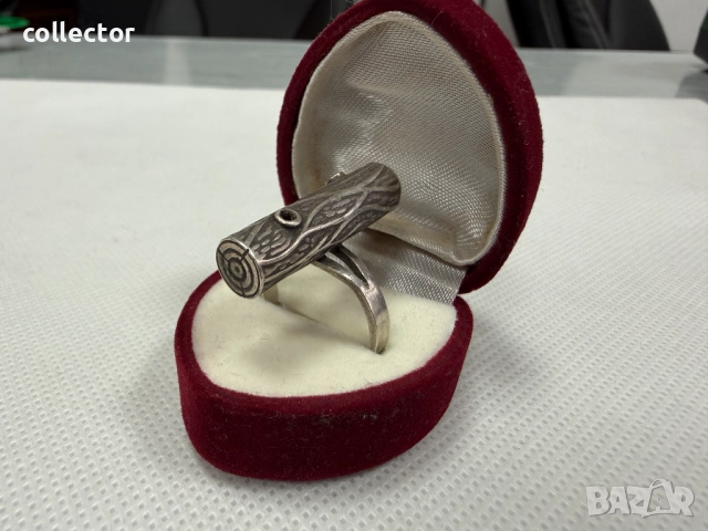 Модерен сребърен пръстен - клон от дърво. №7797, снимка 5 - Пръстени - 52928694