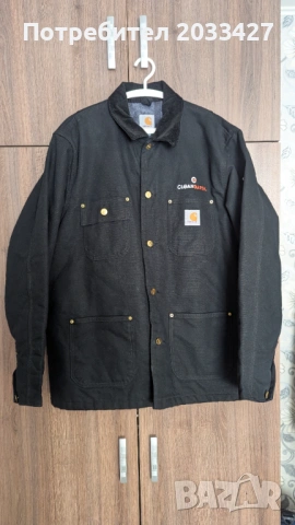 Carhartt Chore Coat цвят черен (C001-BLK)