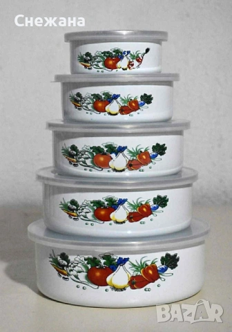 Емайлирани купи 5 броя