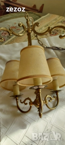 Ретро полилей тройка, снимка 3 - Лампи за таван - 52322161