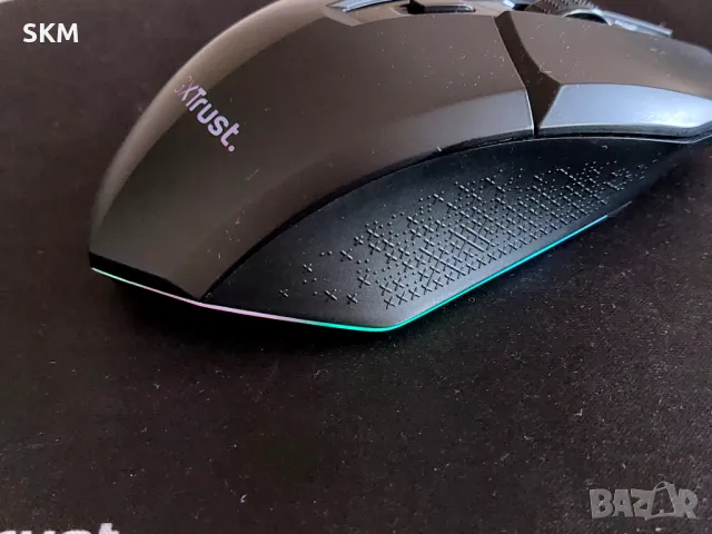 мишка TRUST GXT110 Gaming безжична геймърска RGB mishka mouse usb, снимка 3 - Клавиатури и мишки - 46906207