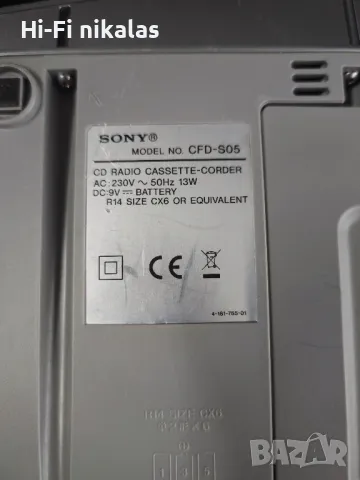 FM стерео радио касетофон CD плейър SONY CFD-S05, снимка 6 - Радиокасетофони, транзистори - 50255479