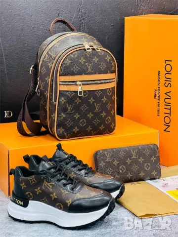 дамски маратонки, чанта / раница и портмоне louis vuitton , снимка 2 - Чанти - 46935155