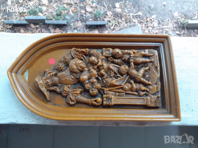 Релефно восъчно пано за стена, снимка 3 - Антикварни и старинни предмети - 53461042