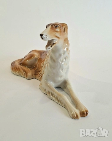 Две порцеланови фигури на кучета хрътки - Royal Dux, Чехословакия, снимка 7 - Статуетки - 53912620