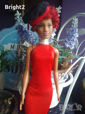 Барби афро с червена коса, снимка 3 - Кукли - 46040238