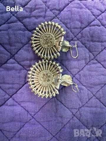 сребърни обеци арпалии, снимка 3 - Антикварни и старинни предмети - 51842370