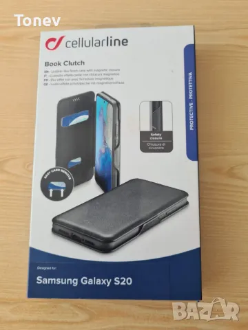 Калъф Cellularline - Book Clutch, за Samsung Galaxy S20, черен, снимка 1 - Калъфи, кейсове - 46897180