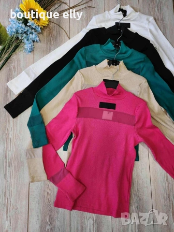 блуза рипс vogue в бяло и бежово, снимка 3 - Блузи с дълъг ръкав и пуловери - 51570395