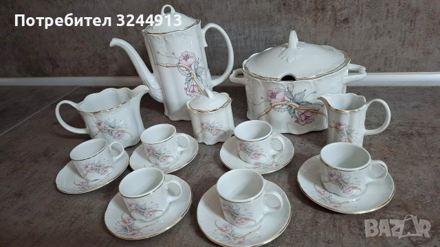 Порцеланов сервиз на завод ,,ДИАМАНТ'' РАЗГРАД , снимка 6 - Сервизи - 54154568