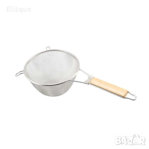 Гевгир с дървена дръжка, цедка, ВАРИАНТИ РАЗМЕР: 18/20/22см, снимка 5 - Други - 52903115