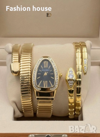 Bulgari часовник и гривна в кутия, снимка 9 - Дамски - 53291219