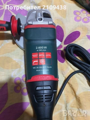 Ъглошлайф METABO WE 26-230 MVT Quick, снимка 7 - Други инструменти - 52296294