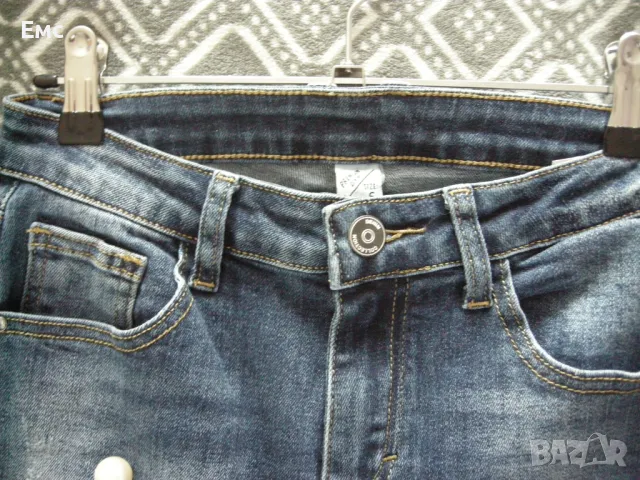 Дамски дънки с перли, снимка 3 - Дънки - 50056662