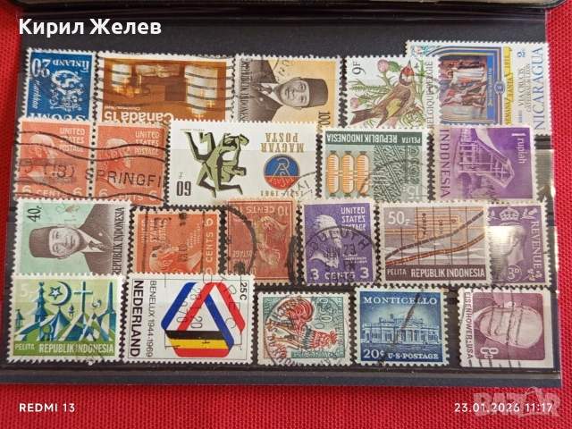 Стари пощенски марки от цял свят смесени АМЕРИКА, ИНДОНЕЗИЯ, УНГАРИЯ за КОЛЕКЦИЯ 51941