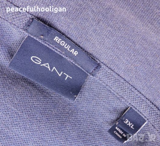 Gant Mens Cotton Pique Short Sleeve Casual Polo T-Shirt Dark Grey Size 2XL, снимка 13 - Тениски - 46295746