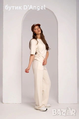 Дамски комплект в кремаво FIORI PRIMAVERA, снимка 4 - Комплекти - 54036598