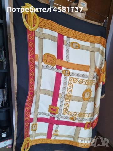 Копринен шал Trussardi, снимка 2 - Шалове - 51976821