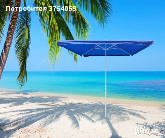 Плажен чадър – Ø2.40 м, височина 2.70 м, снимка 8 - Други стоки за дома - 50019659