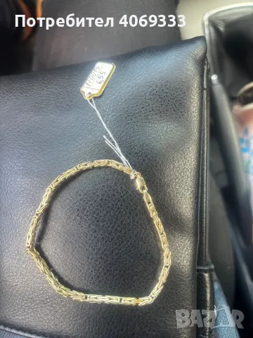 Кралска златна гривна 14к 6.55гр 14к 21см, снимка 2 - Гривни - 50073493