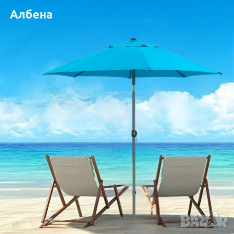 Градински чадър Muhler U5060 – Елегантна защита от слънцето във вашата градина, снимка 2 - Градински мебели, декорация  - 53479827