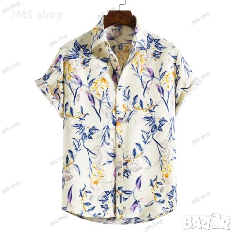 Мъжка флорална риза Ditsy, 12цвята , снимка 2 - Ризи - 45493504