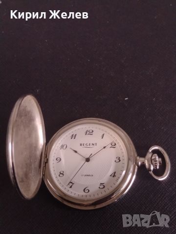 Джобен часовник REGENT 17 JEWELS рядък за КОЛЕКЦИОНЕРИ 39258, снимка 1 - Антикварни и старинни предмети - 45382526