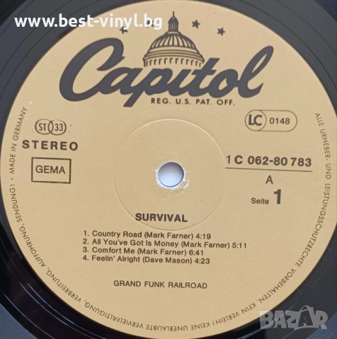 Грамофонна Плоча (Grand Funk Railroad - Survival), снимка 3 - Грамофонни плочи - 52683093