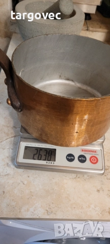 Изключителен ръчно кован френски меден тиган 