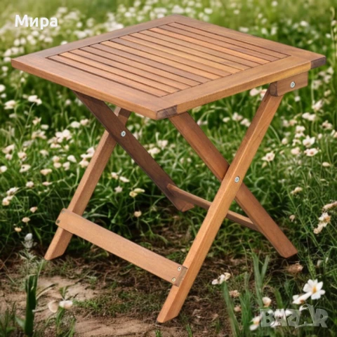 Маса сгъваема Muhler Meranti - 50x50xH68cm, дърво