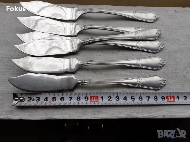 Комплект луксозни маркови посребрени ножове Guy Degrenne, снимка 4 - Антикварни и старинни предмети - 53498733