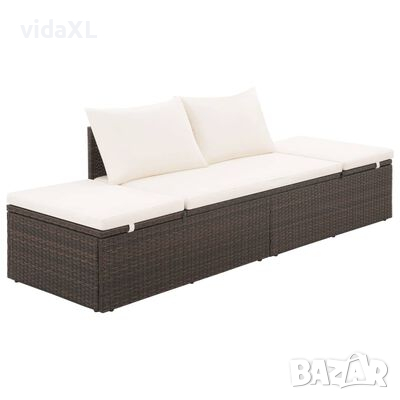 vidaXL Градинско легло, кафяво, 195x60 см, полиратан（SKU:43954, снимка 1 - Градински мебели, декорация  - 44990962