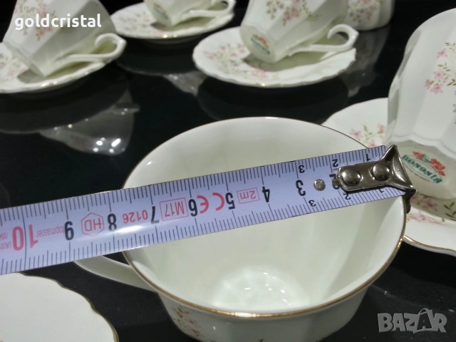 Стар български костен порцелан чаши за чай , снимка 9 - Антикварни и старинни предмети - 53317053