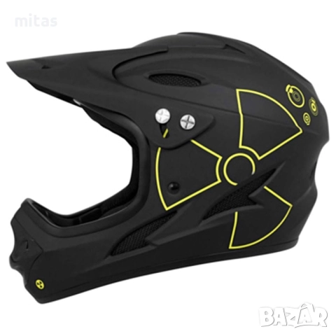 Кросова каска M-WAVE, Full Face, EN, 870г, Размер: M/L - Вело, Скутер, снимка 5 - Аксесоари за велосипеди - 52311912