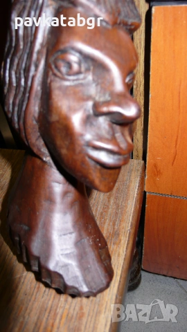 Африканска фигура, снимка 3 - Антикварни и старинни предмети - 53069841