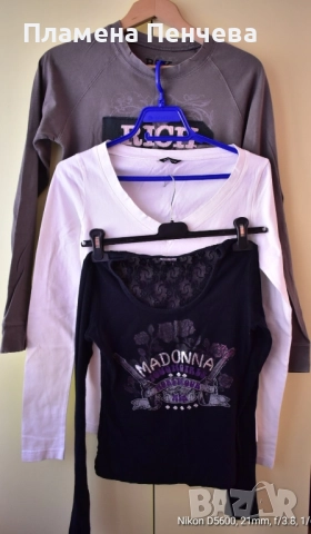 дамски дрехи, блузи, Тениски, потници, размер С , снимка 4 - Тениски - 52356509